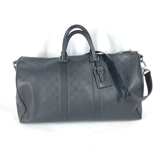 LOUIS VUITTON N41145 ダミエアンフィニ キーポル バンドリエール 45 2WAYバッグ トラベルバッグ 旅行バッグ ショルダーバッグ カバン バッグ ボストンバッグ ダミエアンフィニレザー ユニセックス オニキス ブラック