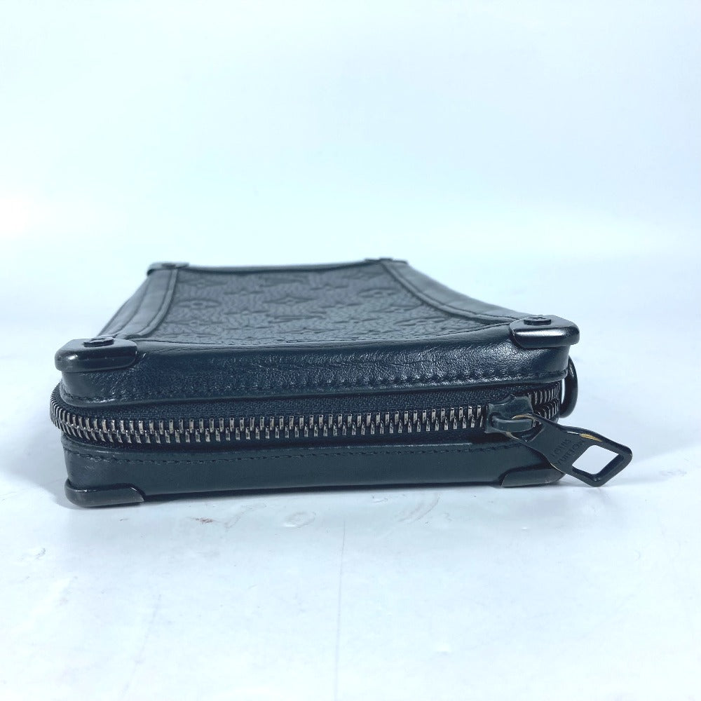 LOUIS VUITTON M68986 モノグラム ソフトトランク クラッチ カバン 長財布 ポーチ クラッチバッグ トリヨンレザー ユニセックス ブラック