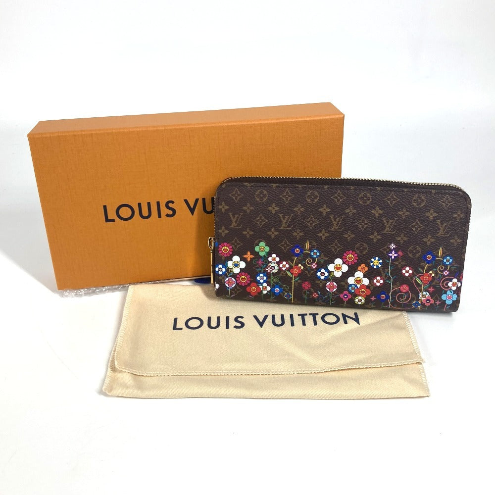 LOUIS VUITTON M14162 LV × TM モノグラム 日本限定 村上隆 ジッピーウォレット ロングウォレット ラウンドファスナー 長財布 モノグラムキャンバス ユニセックス ブラウン