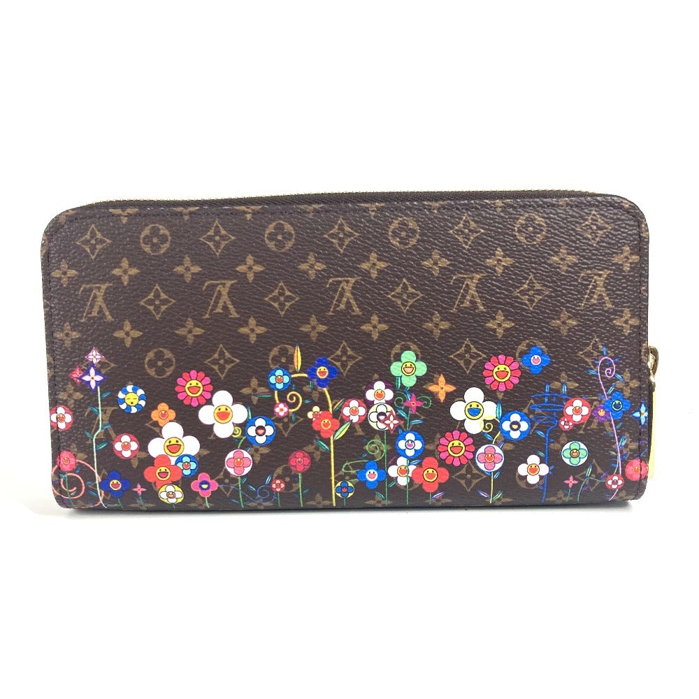 LOUIS VUITTON M14162 LV × TM モノグラム 日本限定 村上隆 ジッピーウォレット ロングウォレット ラウンドファスナー 長財布 モノグラムキャンバス ユニセックス ブラウン