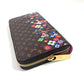 LOUIS VUITTON M14162 LV × TM モノグラム 日本限定 村上隆 ジッピーウォレット ロングウォレット ラウンドファスナー 長財布 モノグラムキャンバス ユニセックス ブラウン
