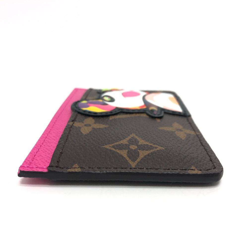 LOUIS VUITTON M13439 LV × TM ポルト カルト・サーンプル 村上隆 パンダ カードケース カードケース モノグラムキャンバス ユニセックス ブラウン