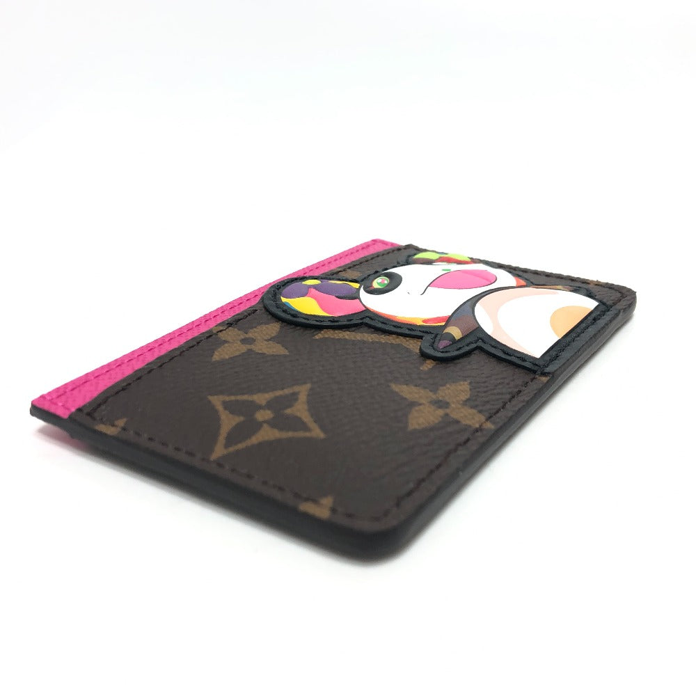 LOUIS VUITTON M13439 LV × TM ポルト カルト・サーンプル 村上隆 パンダ カードケース カードケース モノグラムキャンバス ユニセックス ブラウン