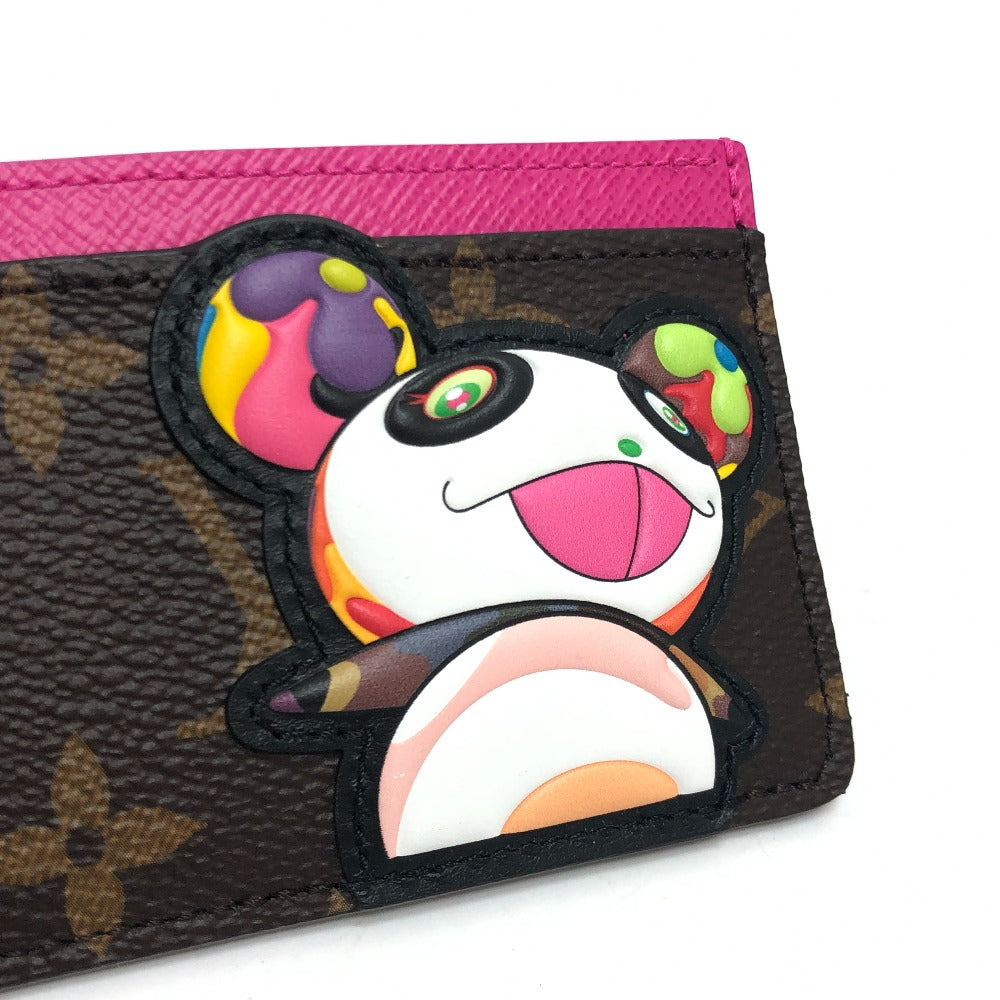 LOUIS VUITTON M13439 LV × TM ポルト カルト・サーンプル 村上隆 パンダ カードケース カードケース モノグラムキャンバス ユニセックス ブラウン