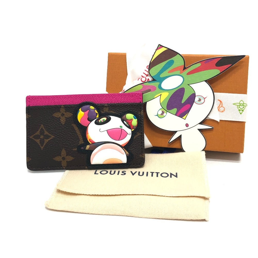 LOUIS VUITTON M13439 LV × TM ポルト カルト・サーンプル 村上隆 パンダ カードケース カードケース モノグラムキャンバス ユニセックス ブラウン