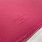 LOUIS VUITTON logo book cover, stationery case, notebook cover, leather, women's, purple