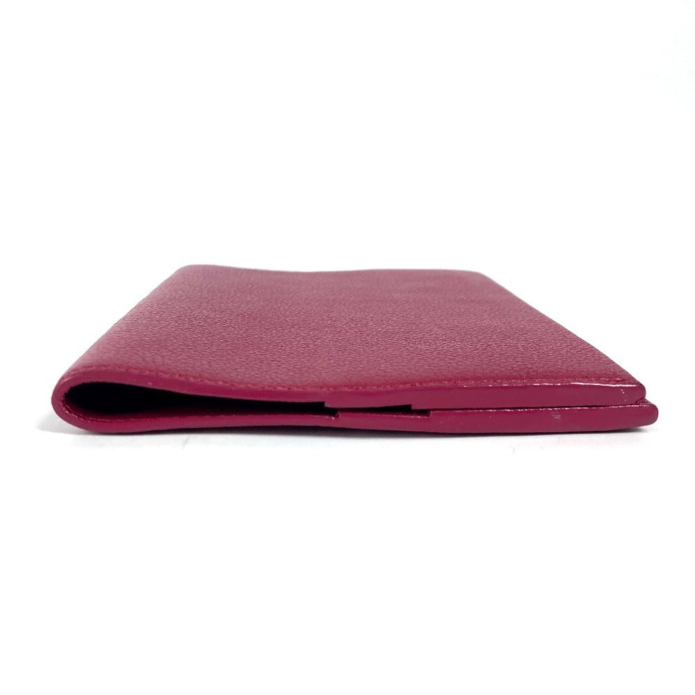 LOUIS VUITTON logo book cover, stationery case, notebook cover, leather, women's, purple