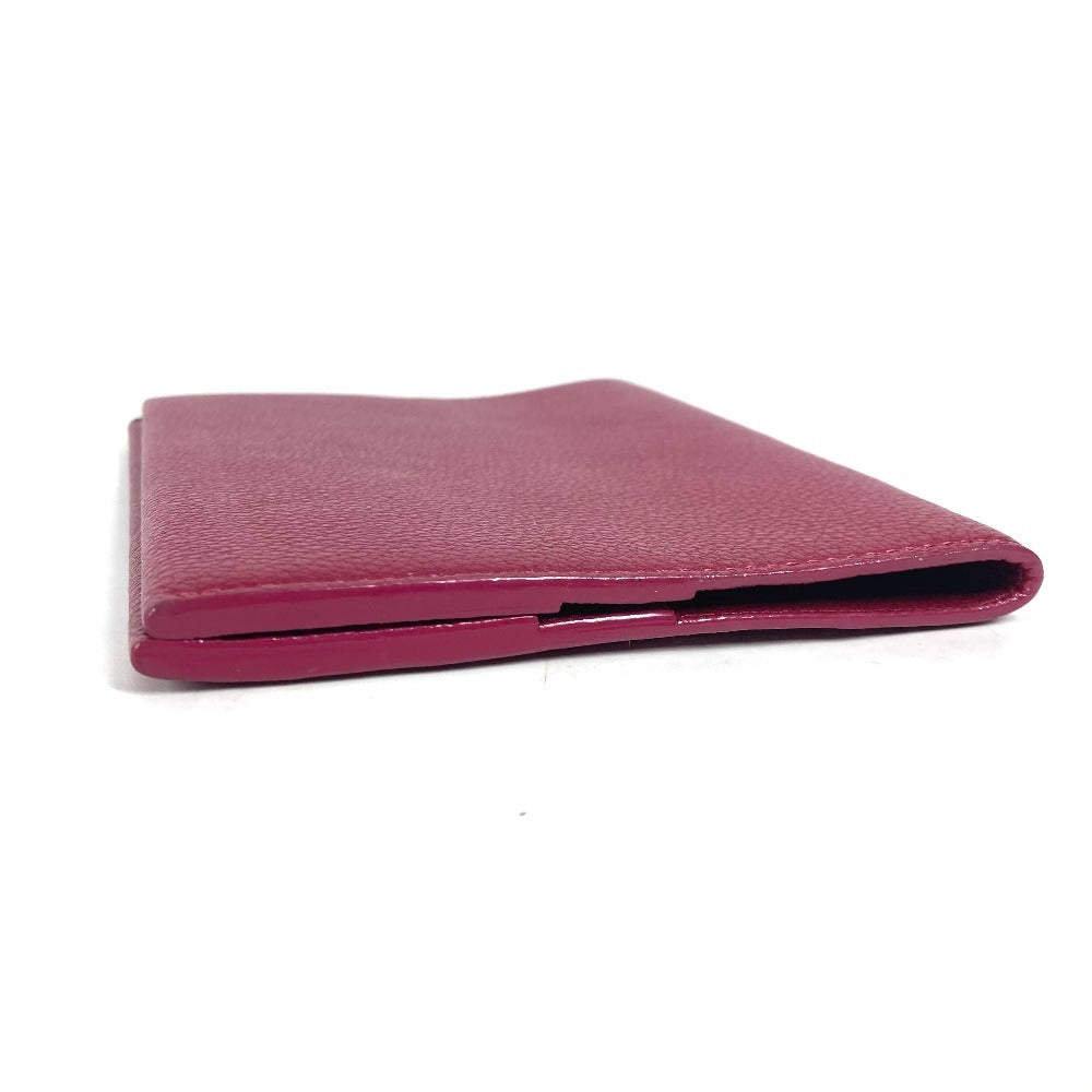 LOUIS VUITTON logo book cover, stationery case, notebook cover, leather, women's, purple