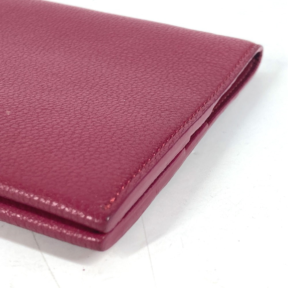 LOUIS VUITTON logo book cover, stationery case, notebook cover, leather, women's, purple
