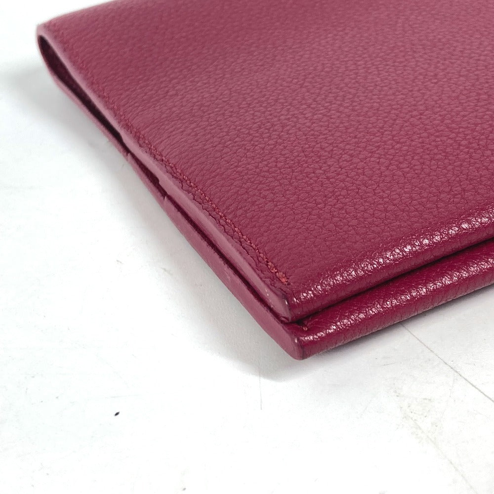 LOUIS VUITTON logo book cover, stationery case, notebook cover, leather, women's, purple