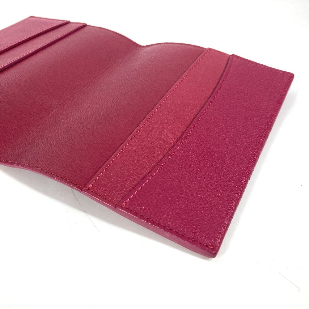 LOUIS VUITTON logo book cover, stationery case, notebook cover, leather, women's, purple