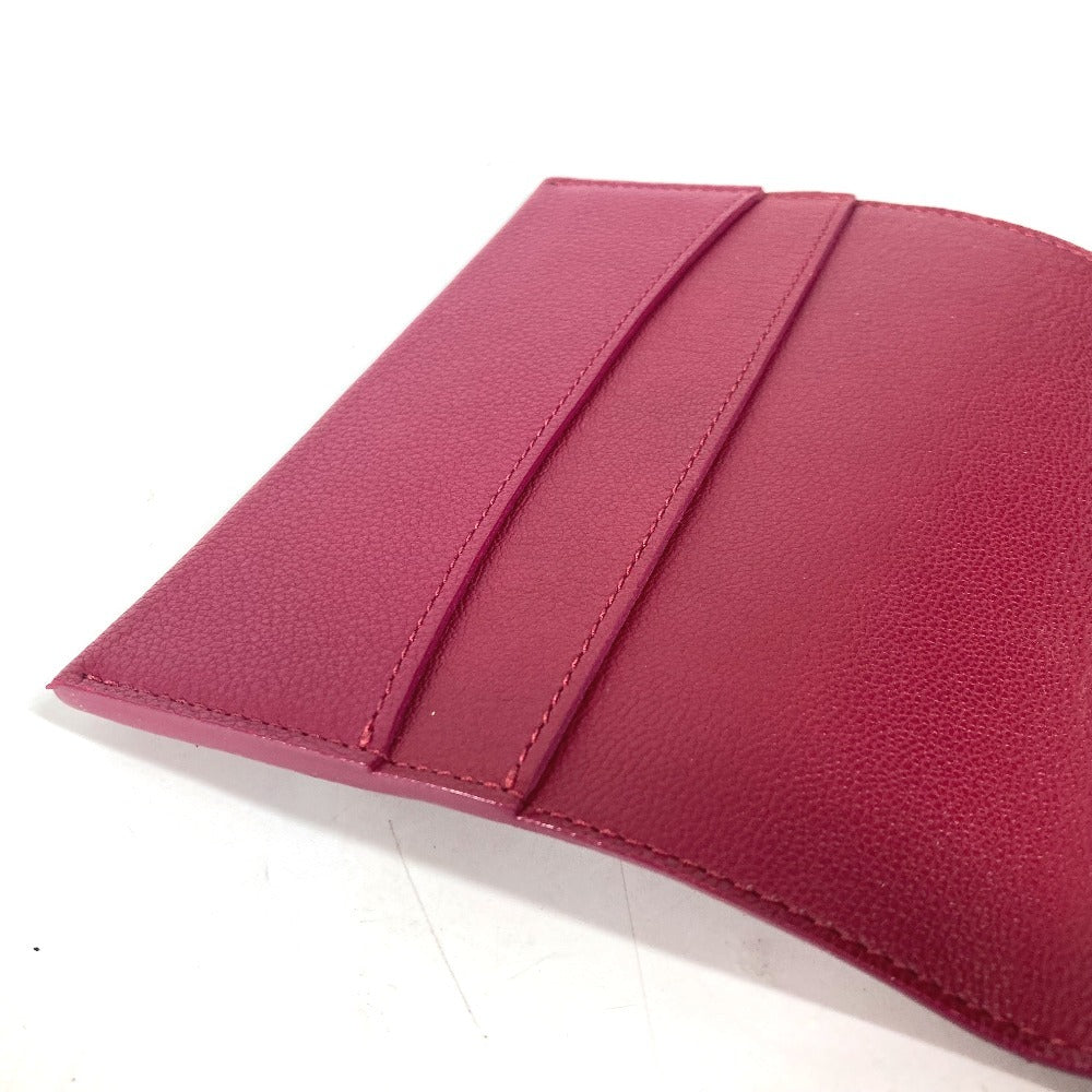 LOUIS VUITTON logo book cover, stationery case, notebook cover, leather, women's, purple