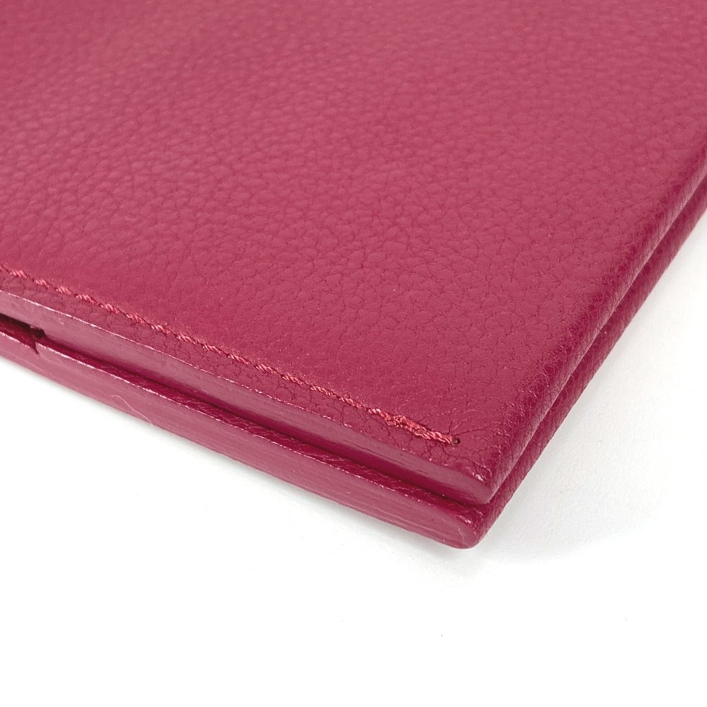 LOUIS VUITTON Logo Book Cover, Stationery Case, Notebook Cover, Leather, Unisex, Purple