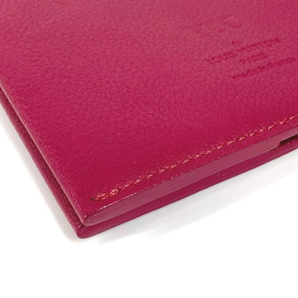 LOUIS VUITTON Logo Book Cover, Stationery Case, Notebook Cover, Leather, Unisex, Purple