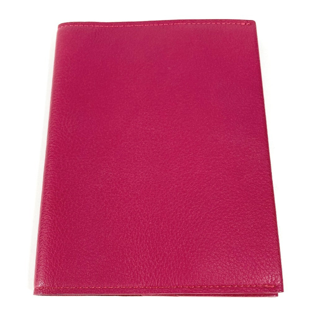LOUIS VUITTON Logo Book Cover, Stationery Case, Notebook Cover, Leather, Unisex, Purple