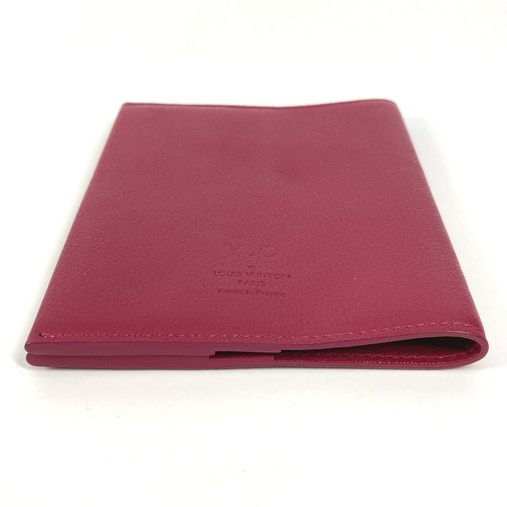 LOUIS VUITTON Logo Book Cover, Stationery Case, Notebook Cover, Leather, Unisex, Purple
