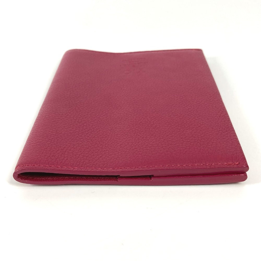 LOUIS VUITTON Logo Book Cover, Stationery Case, Notebook Cover, Leather, Unisex, Purple