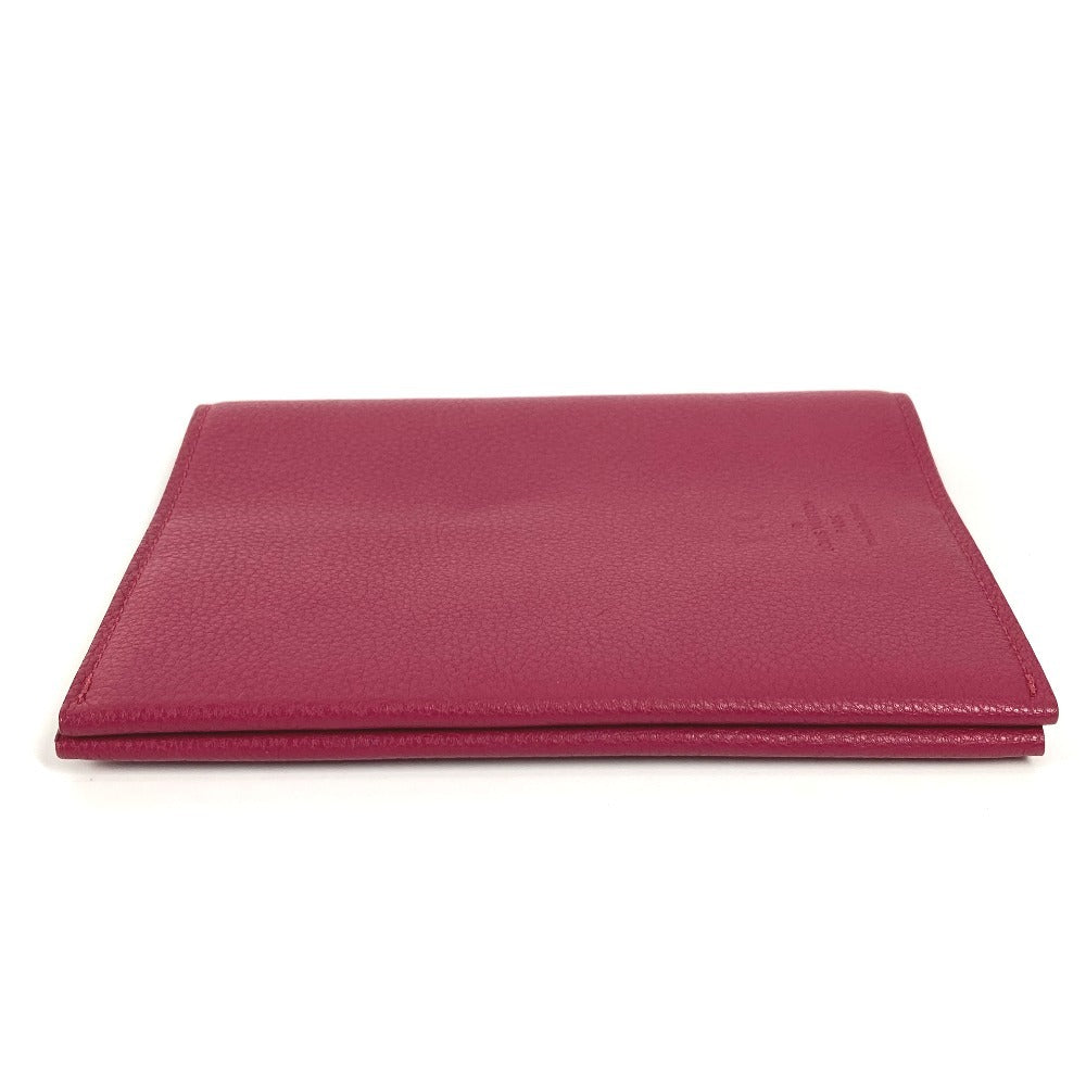 LOUIS VUITTON Logo Book Cover, Stationery Case, Notebook Cover, Leather, Unisex, Purple