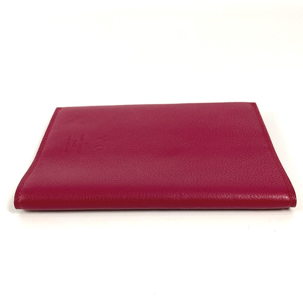 LOUIS VUITTON Logo Book Cover, Stationery Case, Notebook Cover, Leather, Unisex, Purple