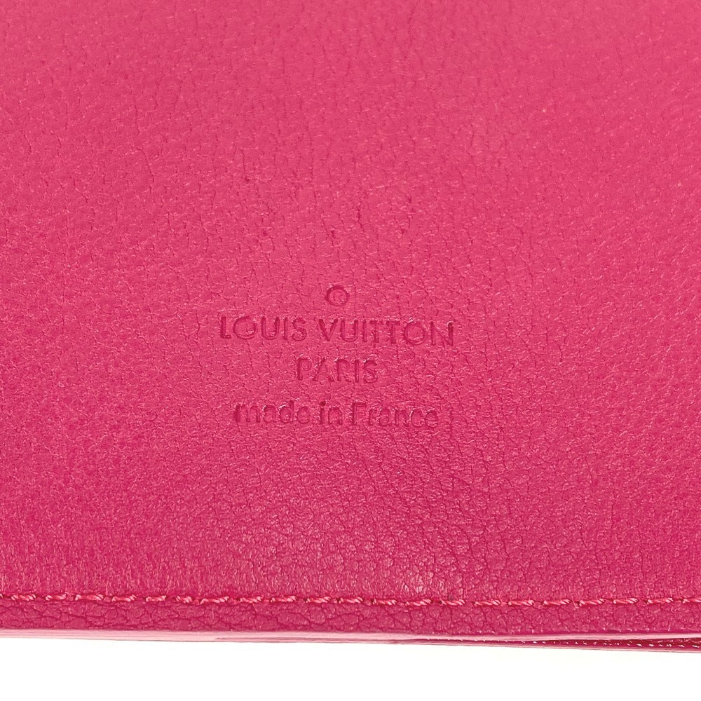 LOUIS VUITTON Logo Book Cover, Stationery Case, Notebook Cover, Leather, Unisex, Purple