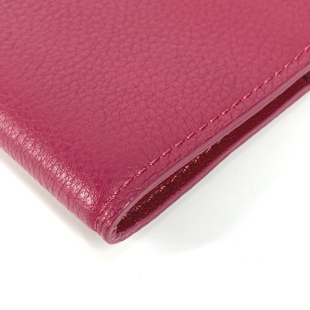 LOUIS VUITTON Logo Book Cover, Stationery Case, Notebook Cover, Leather, Unisex, Purple