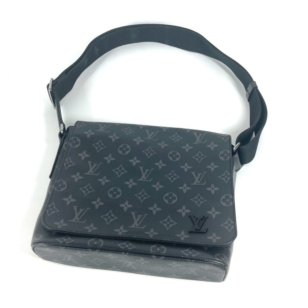 LOUIS VUITTON M45272 モノグラムエクリプス ディストリクトPM カバン フラップ 斜め掛け ショルダーバッグ モノグラムエクリプスキャンバス ユニセックス ブラック
