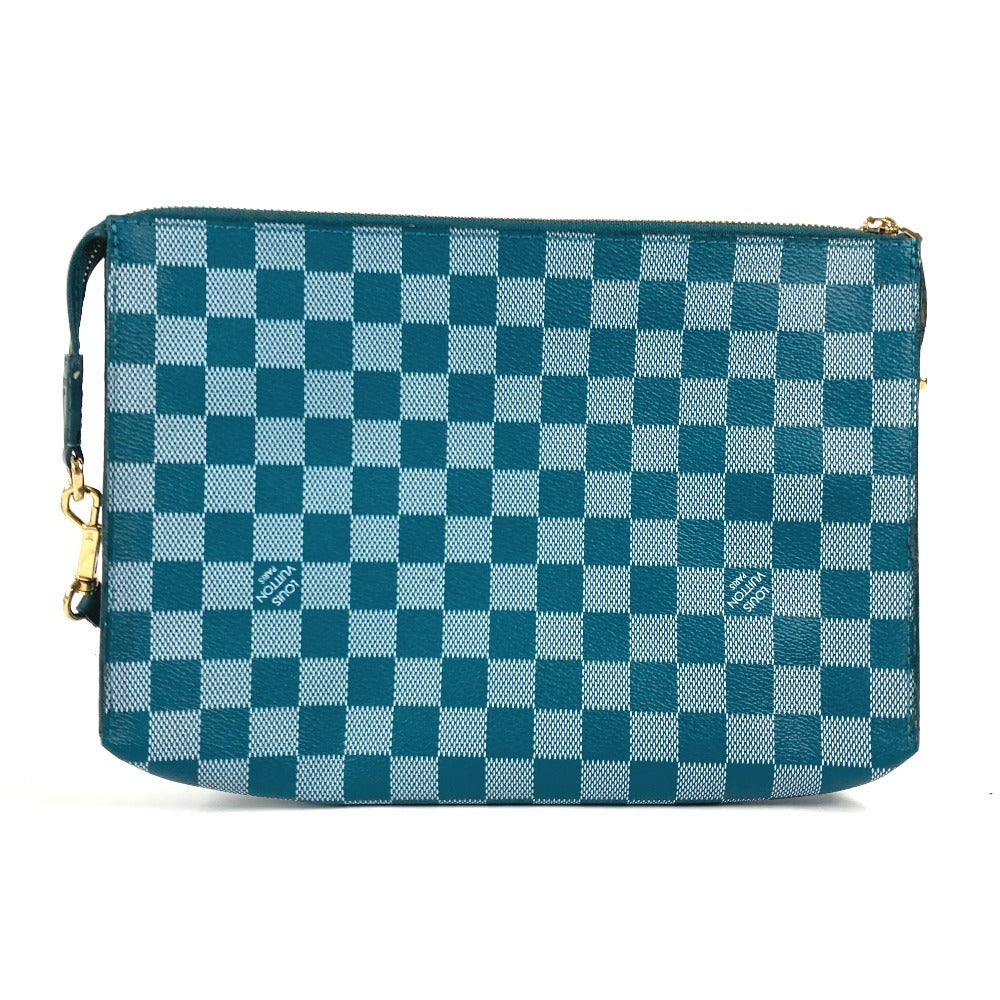 LOUIS VUITTON N41310 ダミエカラー モジュール 2WAYバッグ クラッチバッグ カバン セカンドバッグ ショルダーバッグ PVC/レザー ユニセックス シアン グリーン