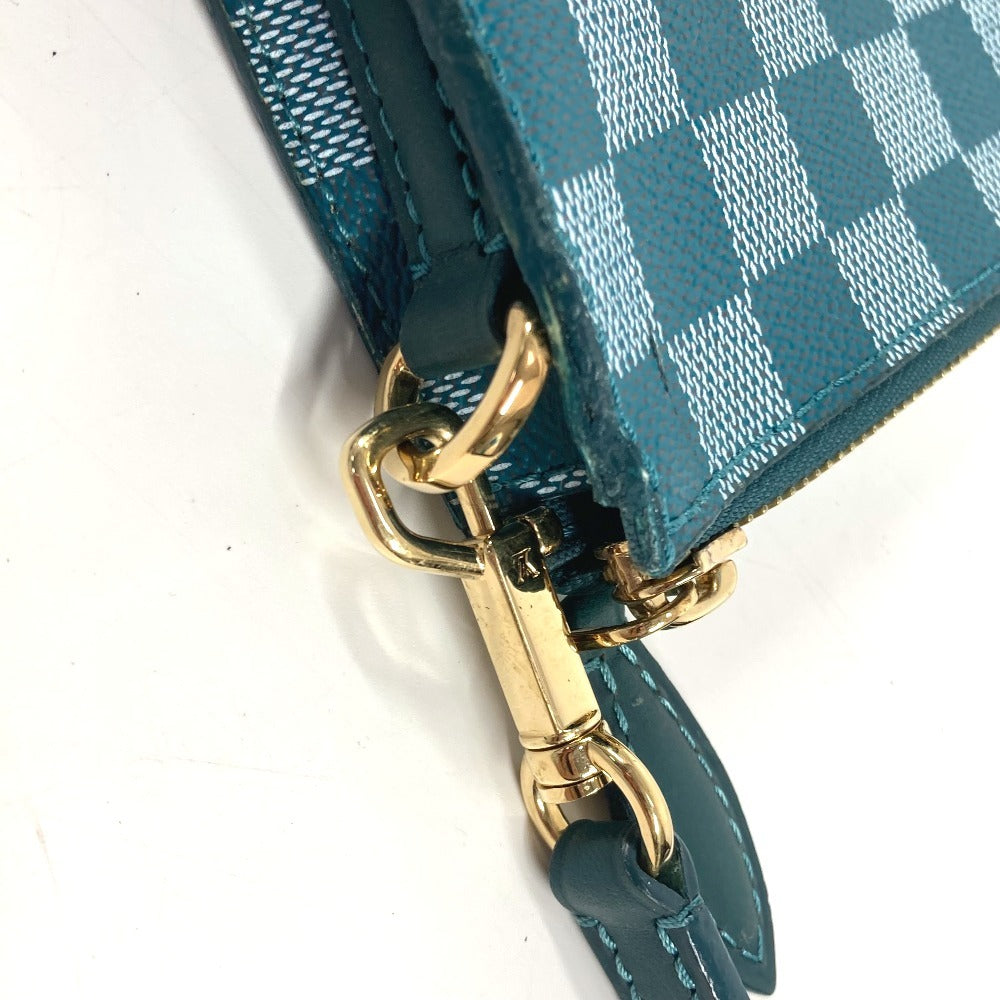 LOUIS VUITTON N41310 ダミエカラー モジュール 2WAYバッグ クラッチバッグ カバン セカンドバッグ ショルダーバッグ PVC/レザー ユニセックス シアン グリーン