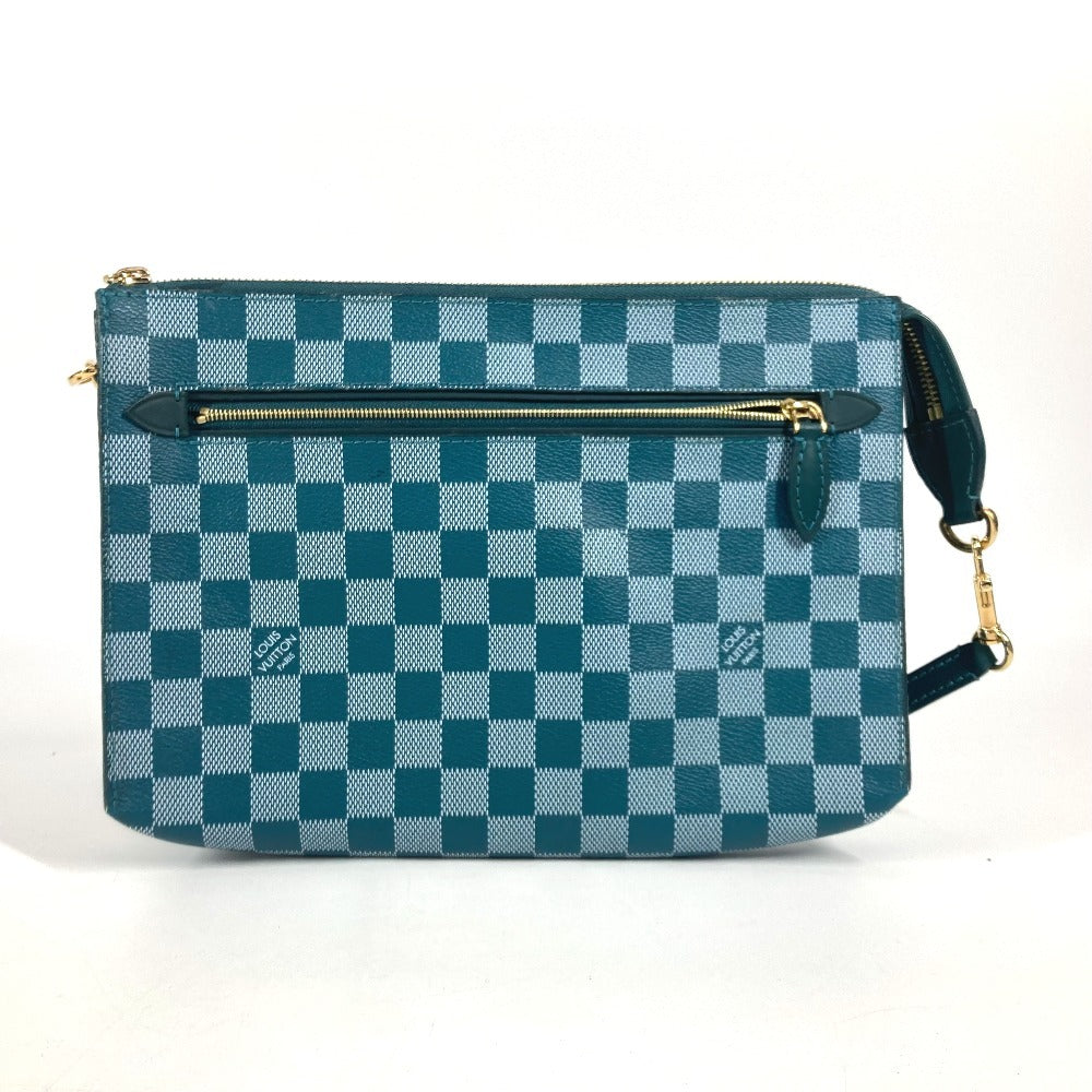 LOUIS VUITTON N41310 ダミエカラー モジュール 2WAYバッグ クラッチバッグ カバン セカンドバッグ ショルダーバッグ PVC/レザー ユニセックス シアン グリーン
