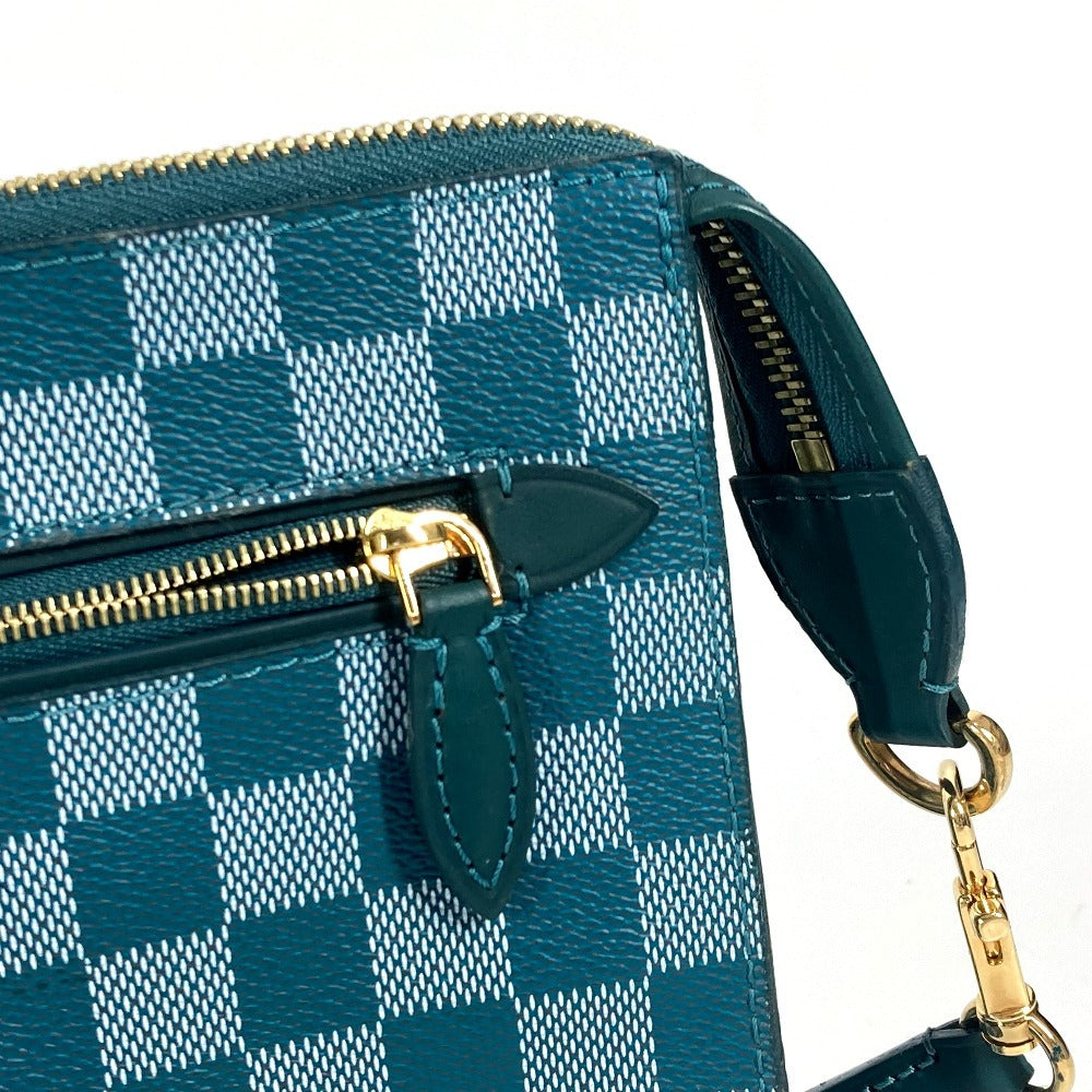 LOUIS VUITTON N41310 ダミエカラー モジュール 2WAYバッグ クラッチバッグ カバン セカンドバッグ ショルダーバッグ PVC/レザー ユニセックス シアン グリーン