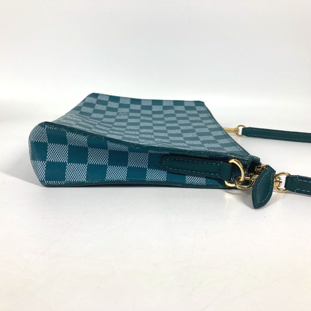 LOUIS VUITTON N41310 ダミエカラー モジュール 2WAYバッグ クラッチバッグ カバン セカンドバッグ ショルダーバッグ PVC/レザー ユニセックス シアン グリーン