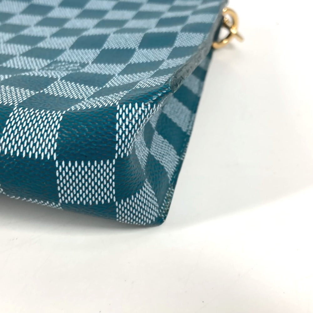 LOUIS VUITTON N41310 ダミエカラー モジュール 2WAYバッグ クラッチバッグ カバン セカンドバッグ ショルダーバッグ PVC/レザー ユニセックス シアン グリーン