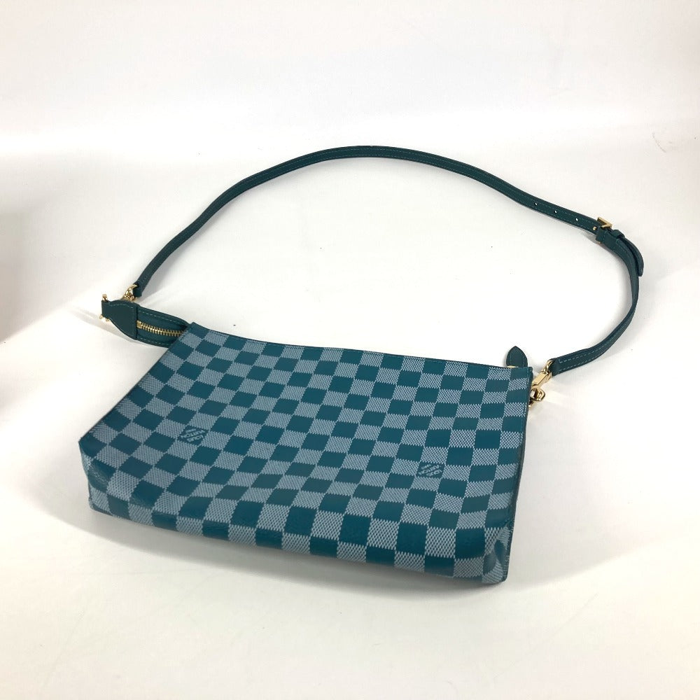 LOUIS VUITTON N41310 ダミエカラー モジュール 2WAYバッグ クラッチバッグ カバン セカンドバッグ ショルダーバッグ PVC/レザー ユニセックス シアン グリーン