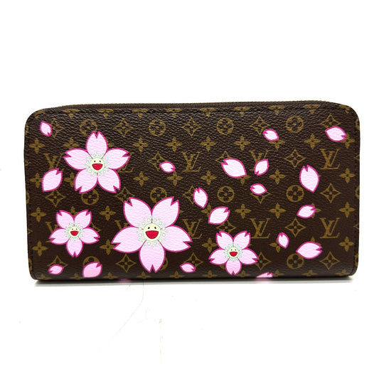 LOUIS VUITTON M13433 Murakami Takashi LV x TM Zippy Wallet Cherry Blossom Long Wallet MonogramCanvas Brown/Metal fittingsGold Used
