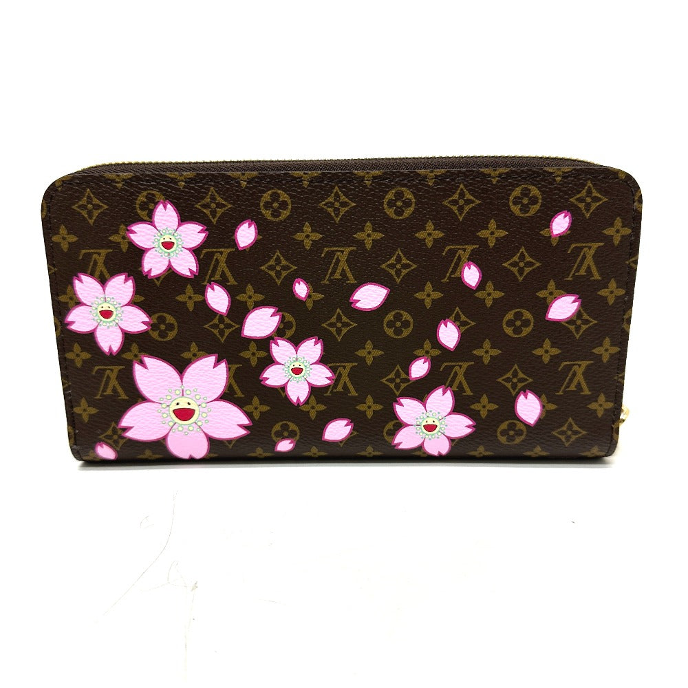 LOUIS VUITTON M13433 Murakami Takashi LV x TM Zippy Wallet Cherry Blossom Long Wallet MonogramCanvas Brown/Metal fittingsGold Used