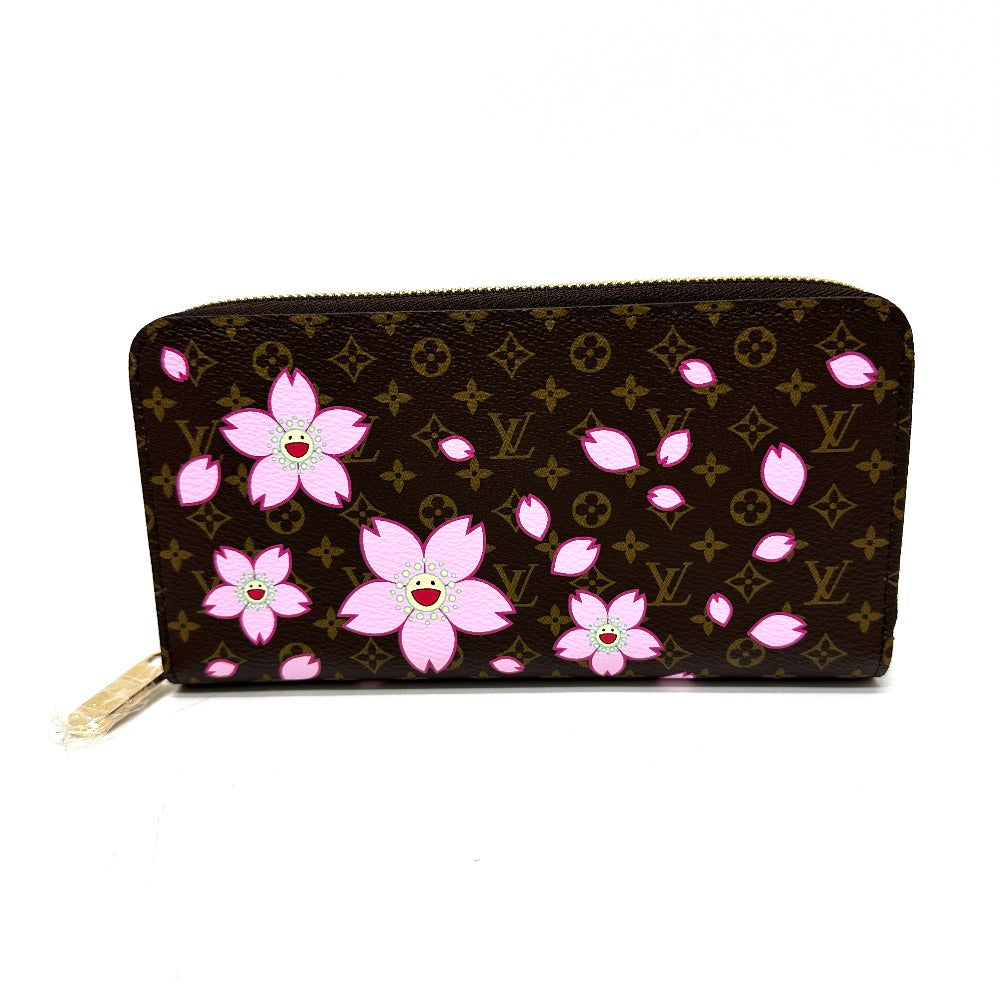 LOUIS VUITTON M13433 村上隆 モノグラム LV × TM ジッピー・ウォレット チェリーブロッサム 長財布 モノグラムキャンバス レディース ブラウン