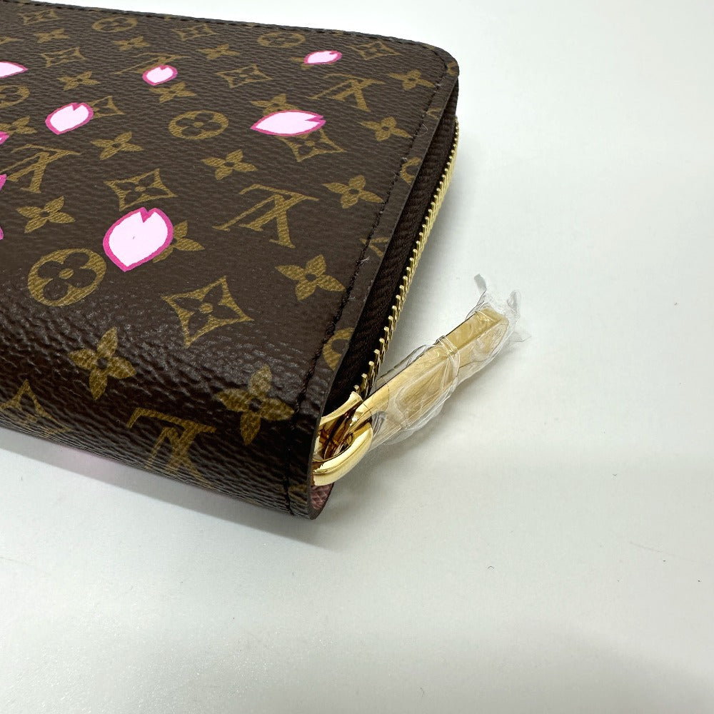 LOUIS VUITTON M13433 村上隆 モノグラム LV × TM ジッピー・ウォレット チェリーブロッサム 長財布 モノグラムキャンバス レディース ブラウン