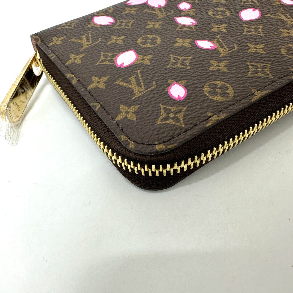 LOUIS VUITTON M13433 村上隆 モノグラム LV × TM ジッピー・ウォレット チェリーブロッサム 長財布 モノグラムキャンバス レディース ブラウン