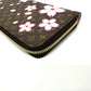 LOUIS VUITTON M13433 村上隆 モノグラム LV × TM ジッピー・ウォレット チェリーブロッサム 長財布 モノグラムキャンバス レディース ブラウン