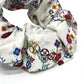 LOUIS VUITTON M96074 LV x TM Takashi Murakami Scrunchie Set, Scrunchie and Super Flat, 2-Piece Set, Hair Accessory, Hair Tie, Scrunchie, Silk, Women's, White