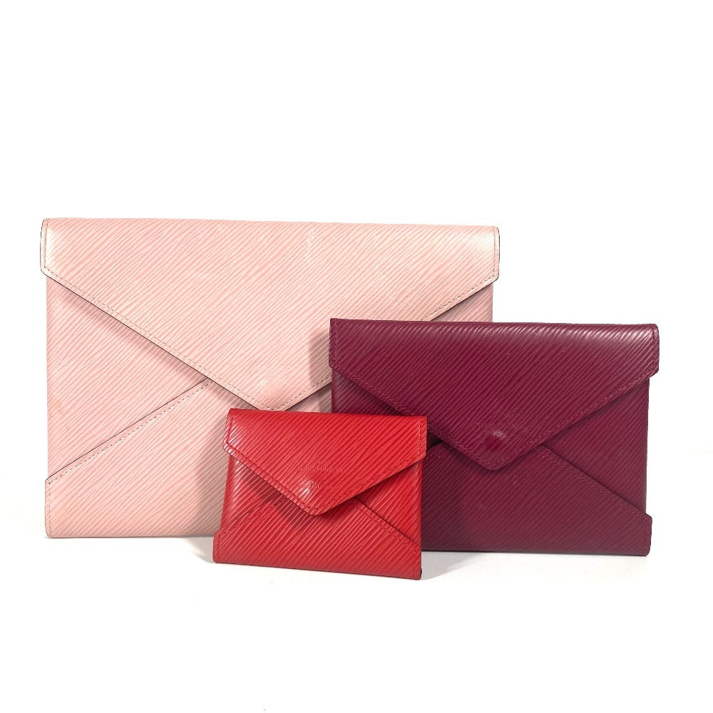 LOUIS VUITTON M62457 Epi Kirigami Pochette 3-Piece Set: Pouch, Coin Case, Card Case, and Clutch Bag in Epi Leather, Pink