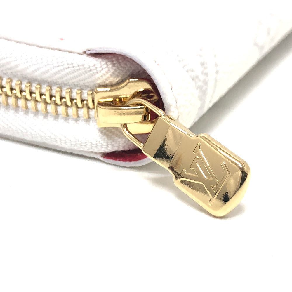 LOUIS VUITTON M14240 Takashi Murakami Collaboration Monogram LV x TM Zippy Wallet, Cherry Design, Monogram Canvas, Unisex, White