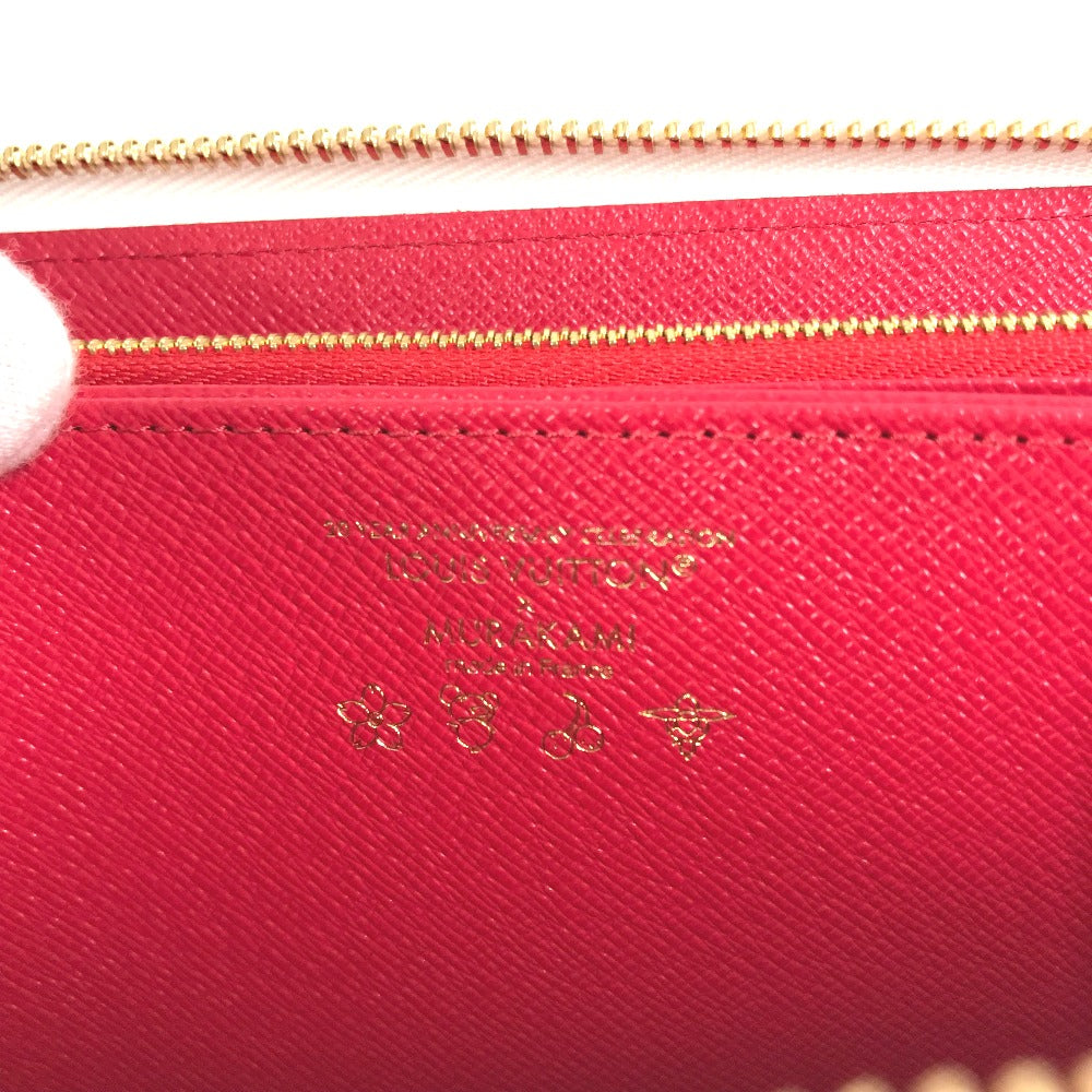 LOUIS VUITTON M14240 村上隆コラボ モノグラム LV × TM ジッピー・ウォレット ロングウォレット ラウンドファスナー 長財布 モノグラムキャンバス ユニセックス ホワイト