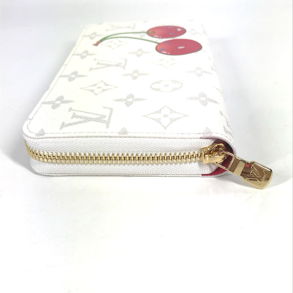 LOUIS VUITTON M14240 村上隆コラボ モノグラム LV × TM ジッピー・ウォレット ロングウォレット ラウンドファスナー 長財布 モノグラムキャンバス ユニセックス ホワイト