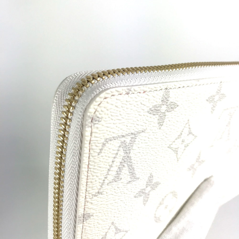 LOUIS VUITTON M14240 村上隆コラボ モノグラム LV × TM ジッピー・ウォレット ロングウォレット ラウンドファスナー 長財布 モノグラムキャンバス ユニセックス ホワイト