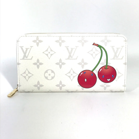 LOUIS VUITTON M14240 村上隆コラボ モノグラム LV × TM ジッピー・ウォレット ロングウォレット ラウンドファスナー 長財布 モノグラムキャンバス ユニセックス ホワイト