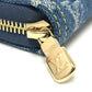 LOUIS VUITTON M23161 村上隆コラボ モノグラムデニム LV × TM ジッピー・ウォレット 財布 ウォレット サクランボ チェリー 長財布 ユニセックス ブルー