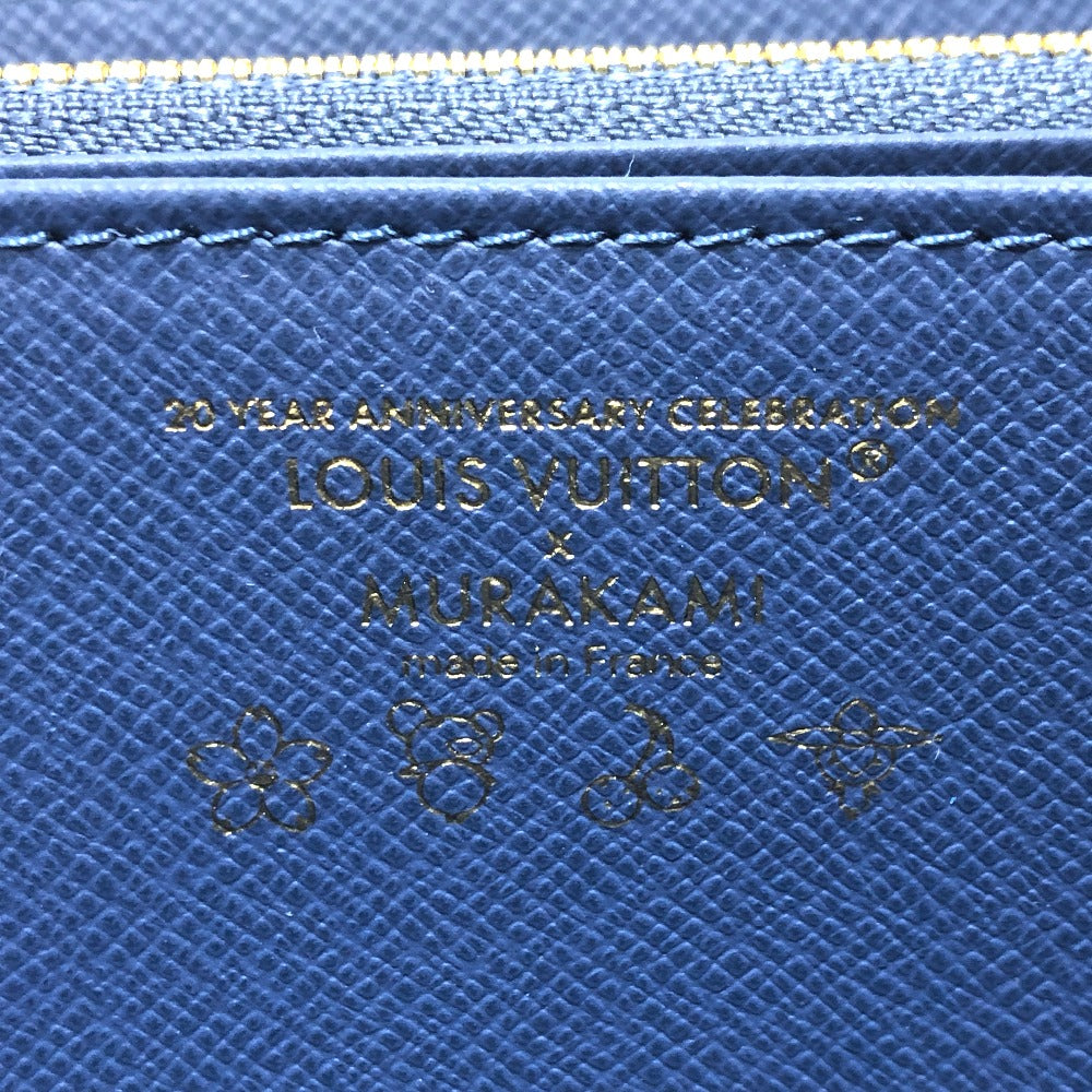 LOUIS VUITTON M23161 村上隆コラボ モノグラムデニム LV × TM ジッピー・ウォレット 財布 ウォレット サクランボ チェリー 長財布 ユニセックス ブルー