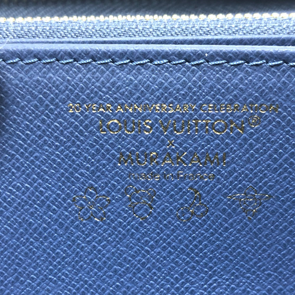 LOUIS VUITTON M23161 村上隆コラボ モノグラムデニム LV × TM ジッピー・ウォレット 財布 ウォレット サクランボ チェリー 長財布 ユニセックス ブルー
