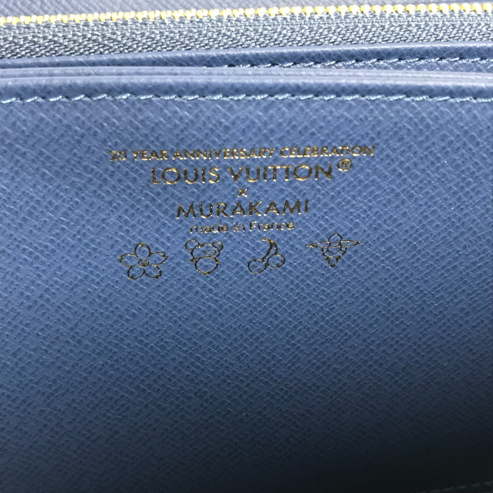 LOUIS VUITTON M23161 村上隆コラボ モノグラムデニム LV × TM ジッピー・ウォレット ロングウォレット ラウンドファスナー 長財布 ユニセックス ブルー
